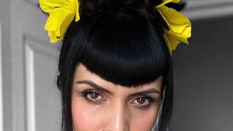 Rockabilly Hair bun hairpiece being worn