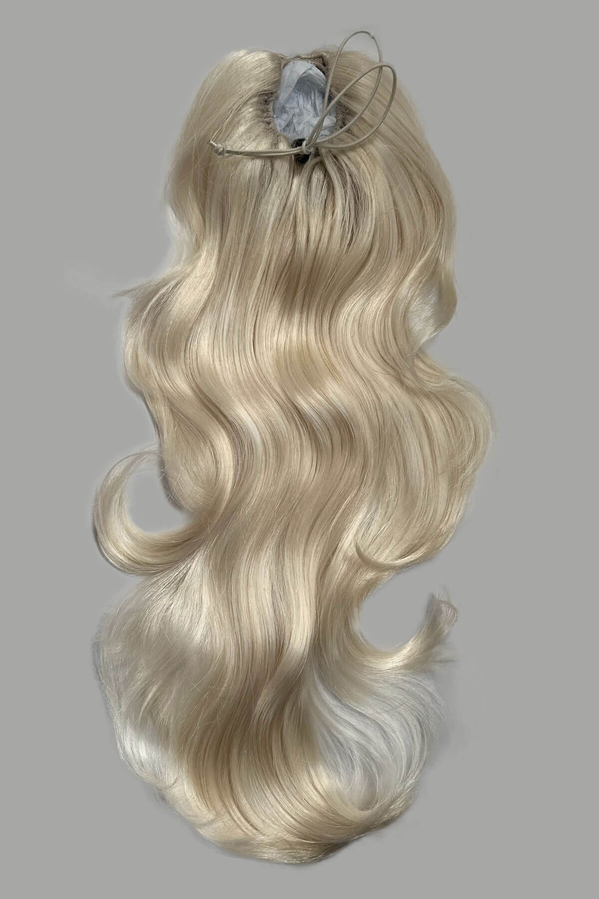 Double volume hairpiece extension: Naomi platinum blonde 1001