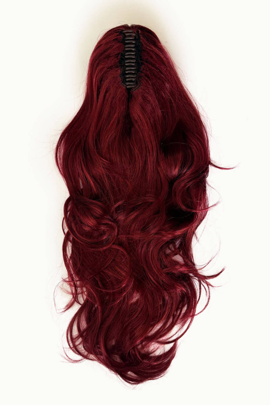 Clip-in ponytail hairpiece extension: Olivia cherry red and auburn 350-39