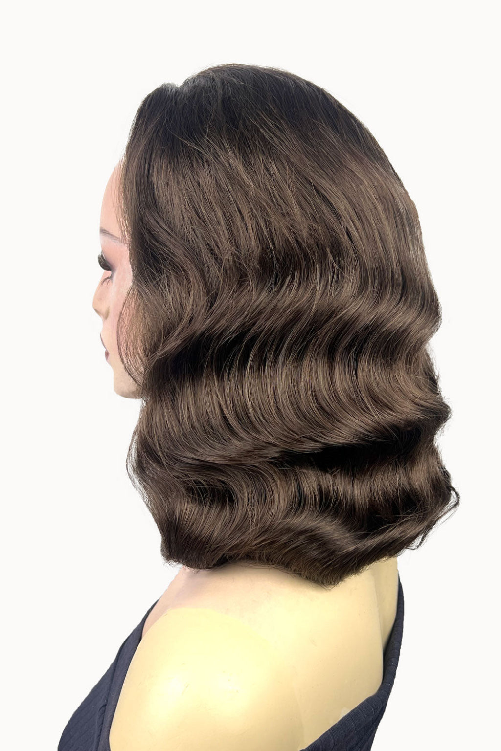 1950s style half wig hairpiece with deep finger waves: Deborah brown 8