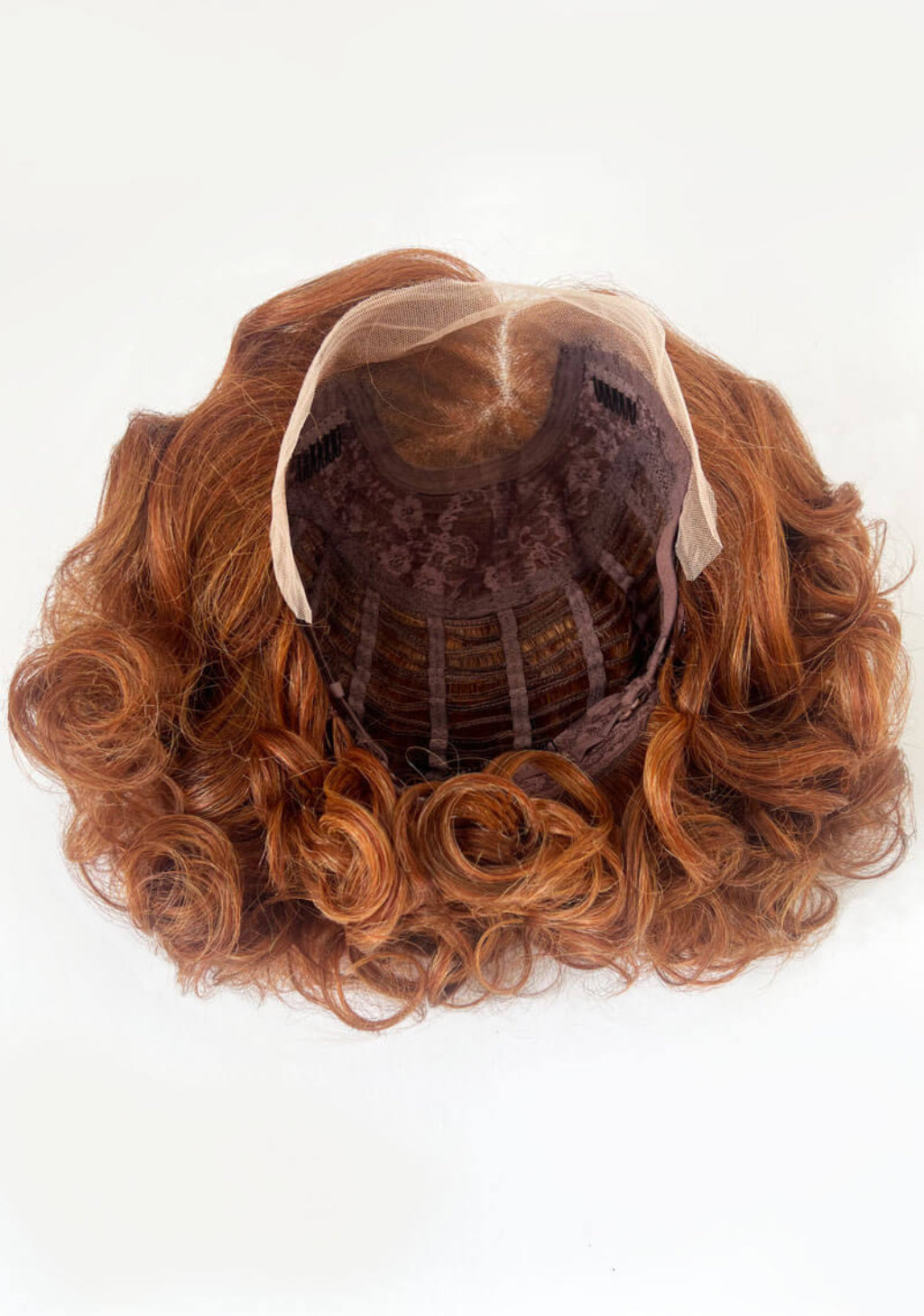 Auburn pinup wig, lace front, vintage style: Clementine