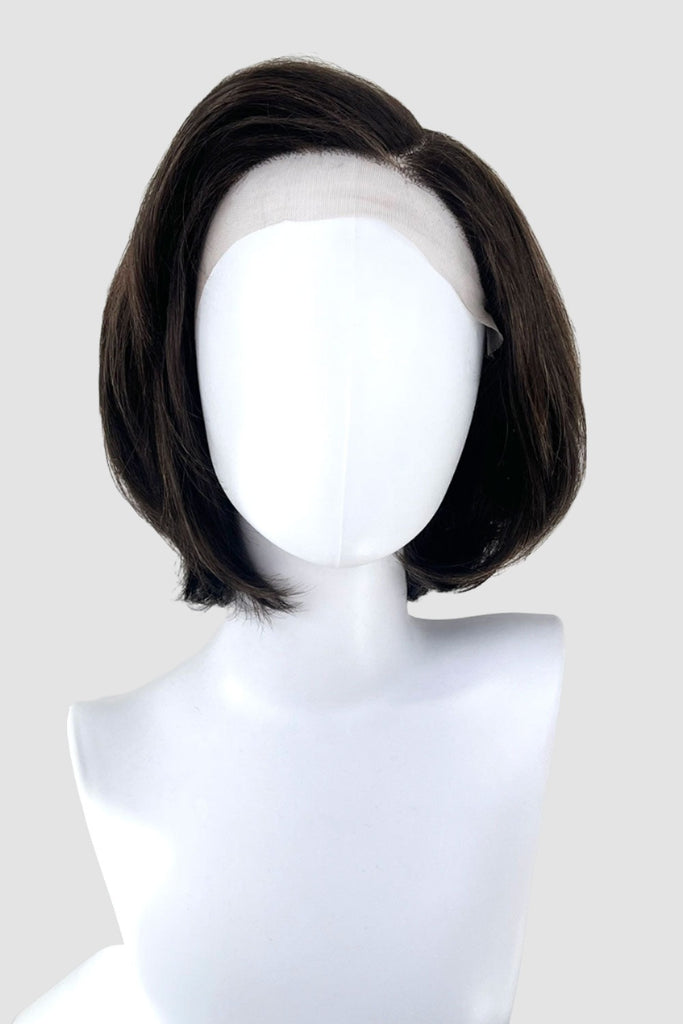 Lacefront wig, Italian bob, brown with blonde highlights: Lucia
