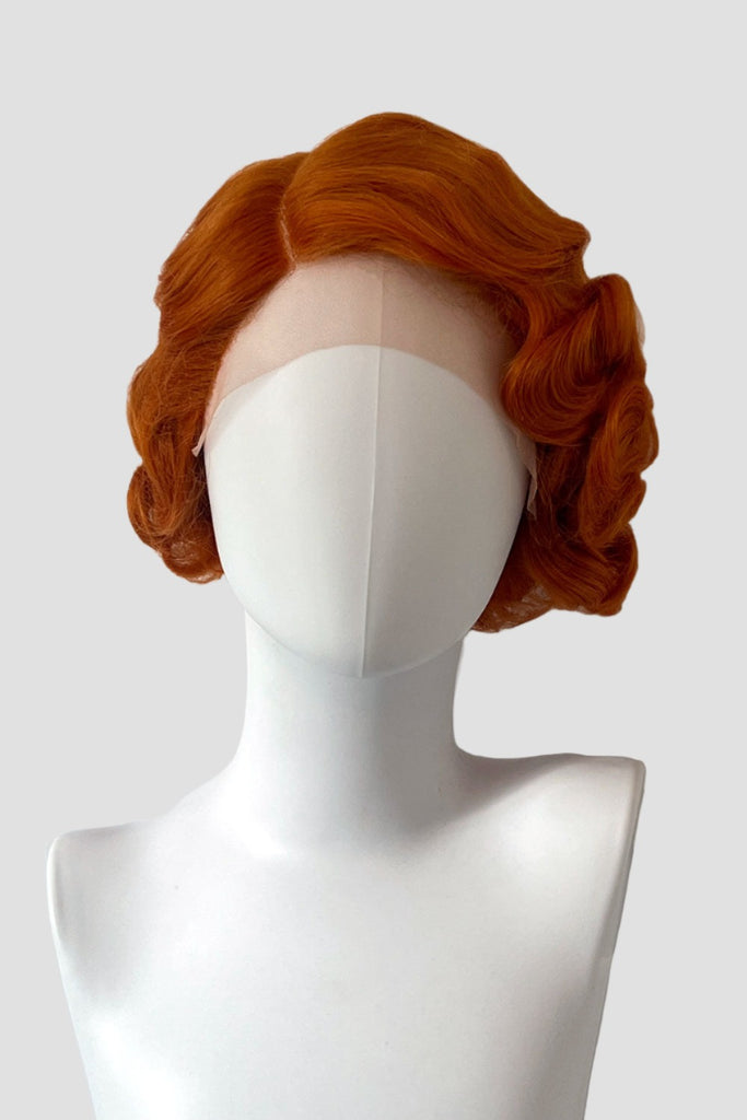 Ginger pinup wig, lace front, vintage style: Flo