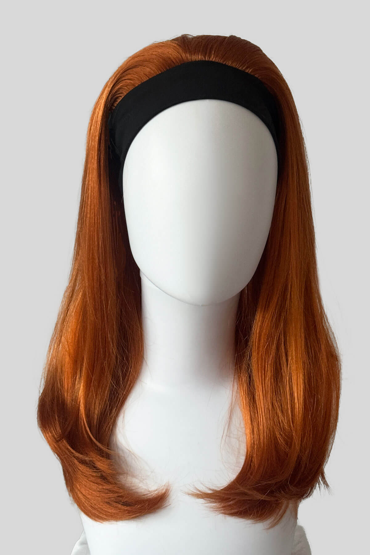 Headband half wig hairpiece, long and straight: Isla ginger