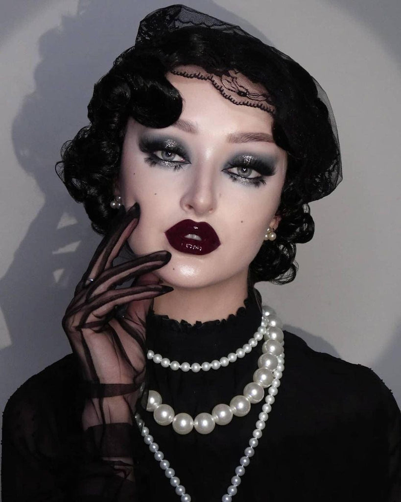 Annabelle's Wigs synthetic wig Black 1920s Style Wig with 20s Finger Waves: Cassie
