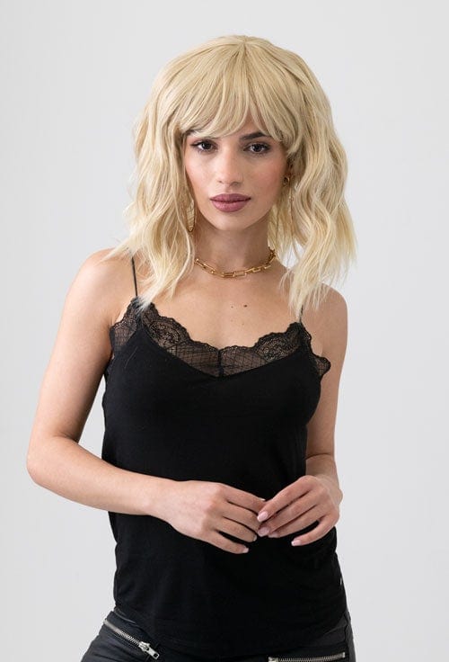 Annabelle's Wigs synthetic wig Dusty Blonde Long Bob Wig (LOB) with textured waves: Ariana