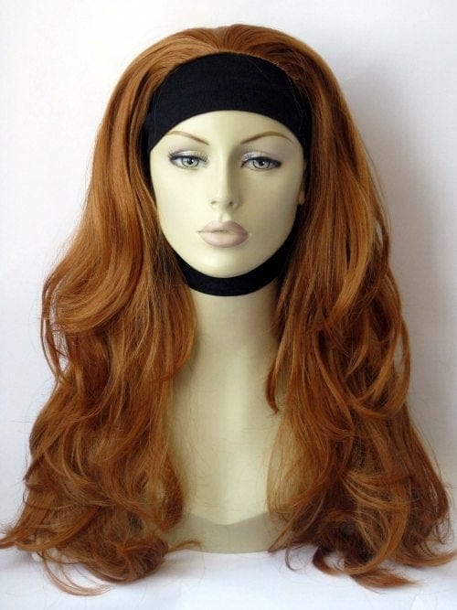 Ginger wavy half wig hairpiece extension (3/4 wig): Eris freeshipping - AnnabellesWigs