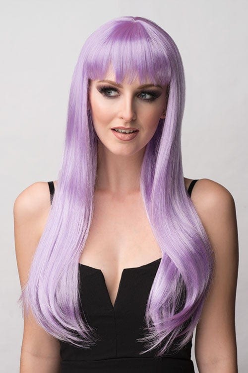 Annabelle's Wigs synthetic wig Light purple wig, straight, and very long: Harleigh