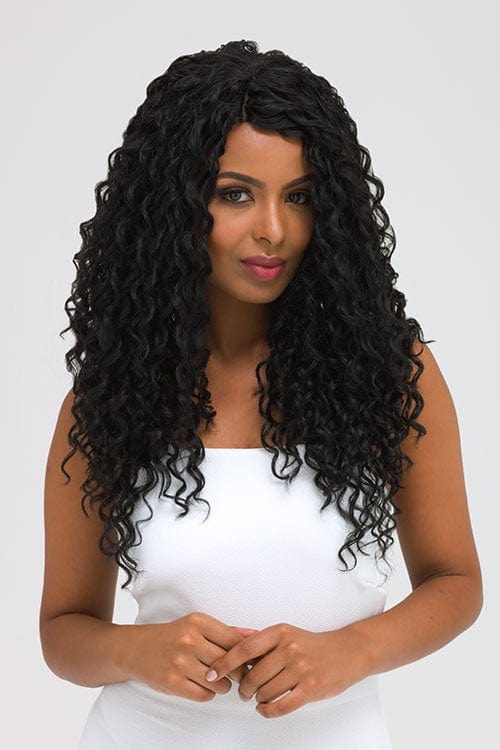 Black, long, corkscrew curly lace front wig: Jessica freeshipping - AnnabellesWigs