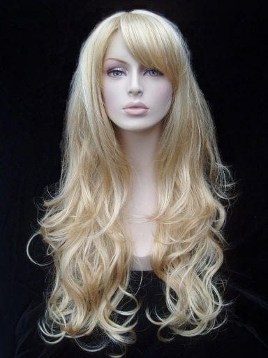 Golden and light blonde wig, extra long, wavy: Cassidy freeshipping - AnnabellesWigs