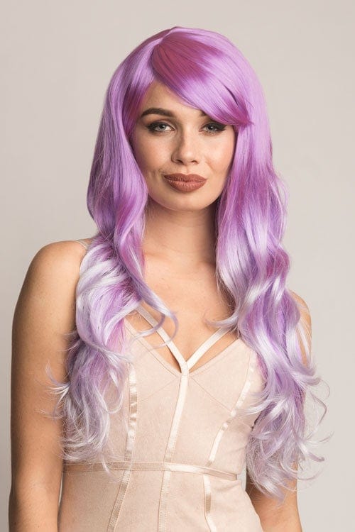 Long purple and grey wig: Raspberry freeshipping - AnnabellesWigs