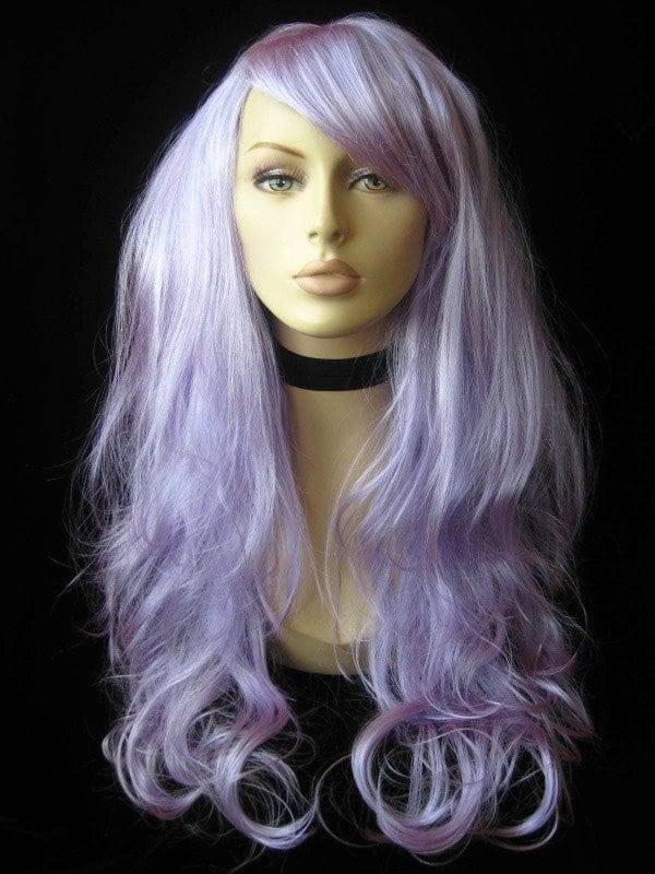 Annabelle's Wigs synthetic wig Long purple wig with soft tumbling curls: Violet