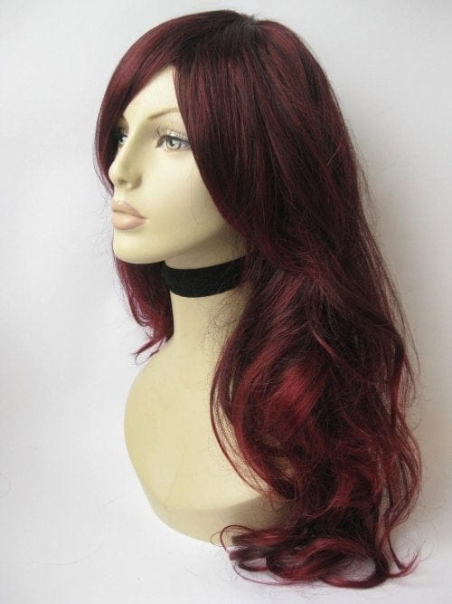 Long, red and black wig: Cheryl freeshipping - AnnabellesWigs