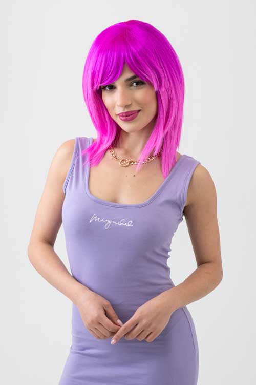 Pink dip dye wig (ombre), straight: Hetty freeshipping - AnnabellesWigs