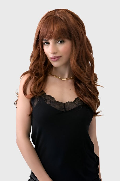 Annabelle's Wigs synthetic wig Red, auburn & blonde wig with long cascading waves: Floriana