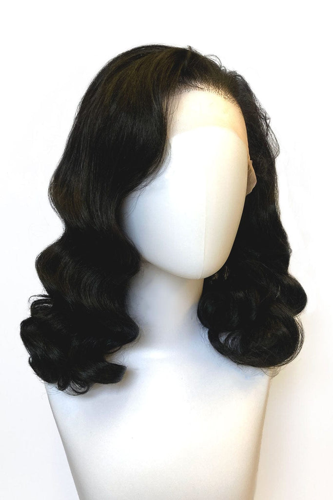Black pinup wig, lace front: Tyra Annabelles Wigs