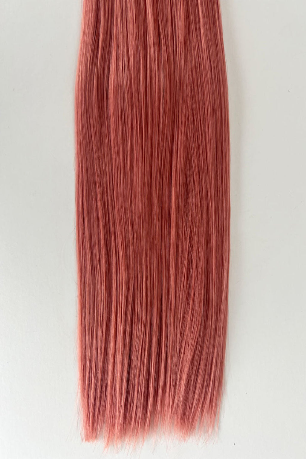 Clip-in hair extensions, straight, 6 piece, full head, 150g, 24 inches long pink