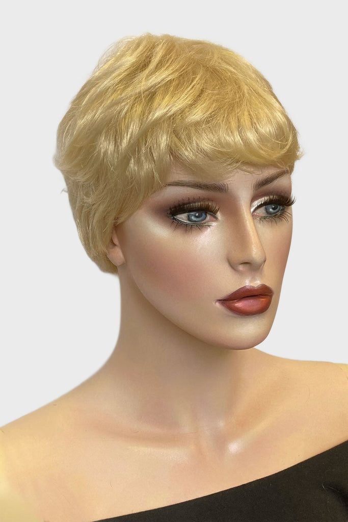Pixie cut bob wig, light blonde, short: Estella