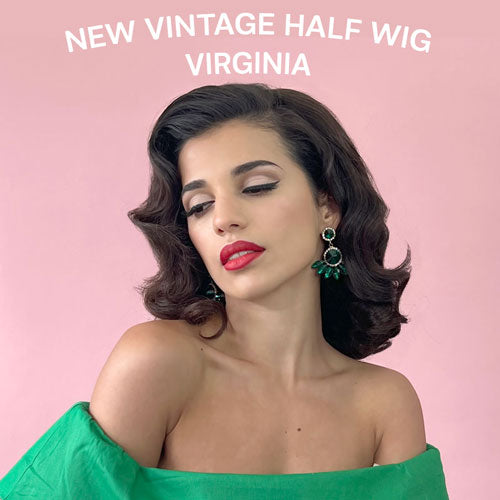 Meet our first ever vintage-style half wig, Virginia