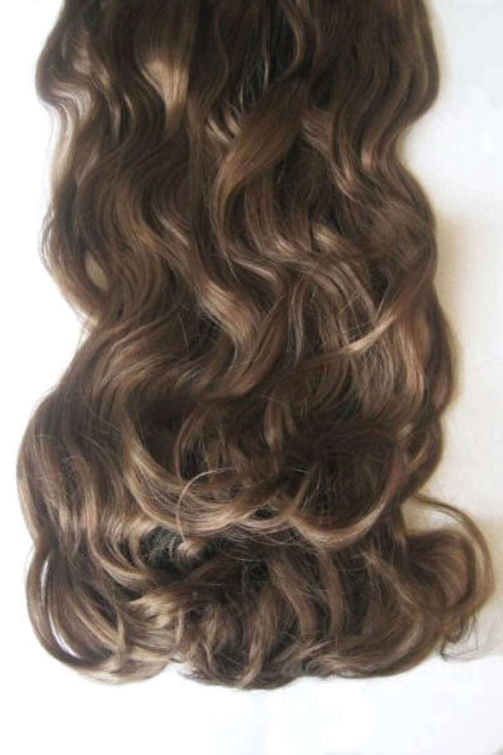 Clip-in hair extensions, 6 piece, full head, 150g light brown 12