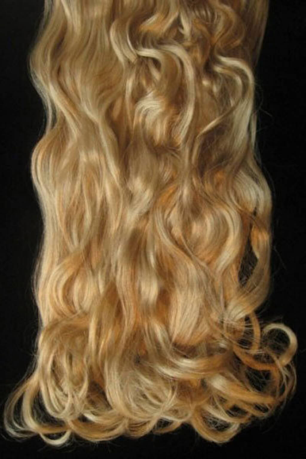 Clip-in hair extensions, 6 piece, full head, 150g blonde 24