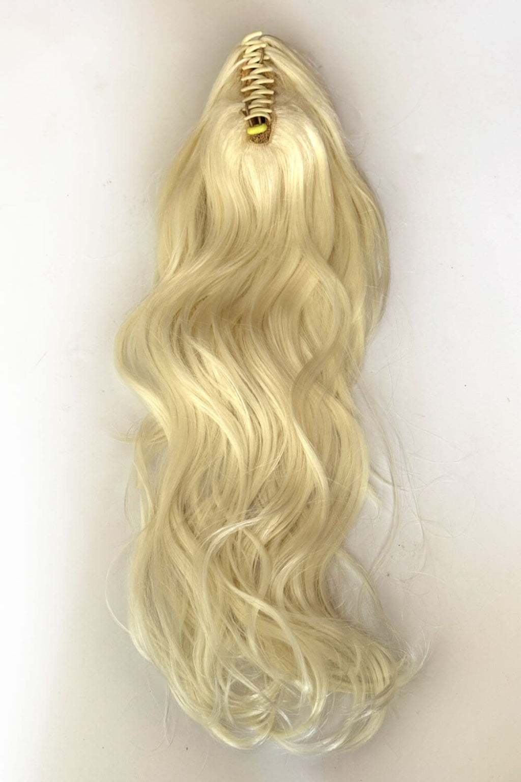 Clip-in ponytail hairpiece extension: Olivia platinum blonde 1001