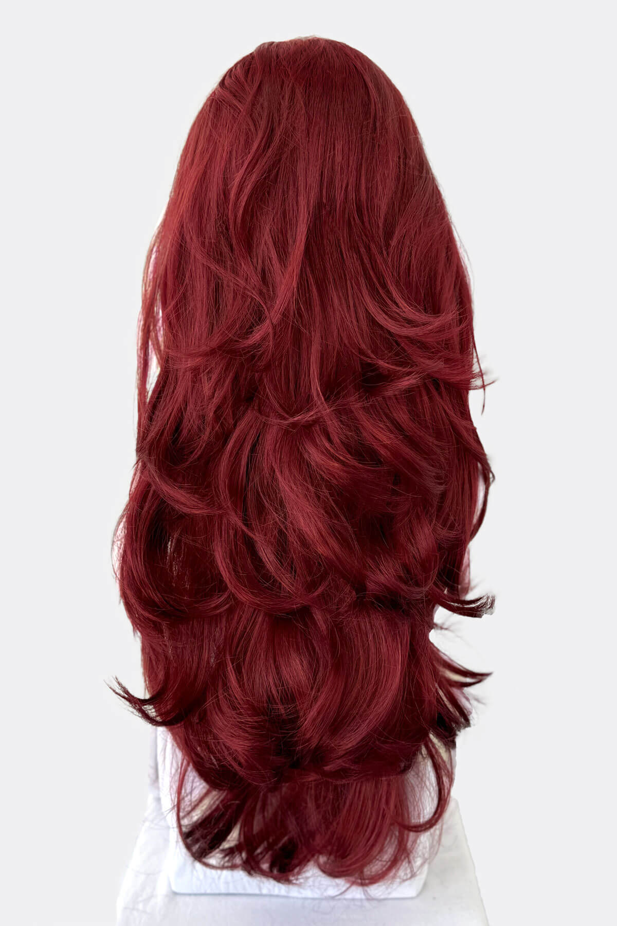 WIG ME UP Women's Carnival Wig – Very Long Toupered Wavy Voluminous Red-Brown