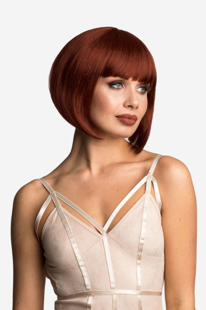 Ginger/Copper red bob wig, Inverted / A-Line style: Jacqueline