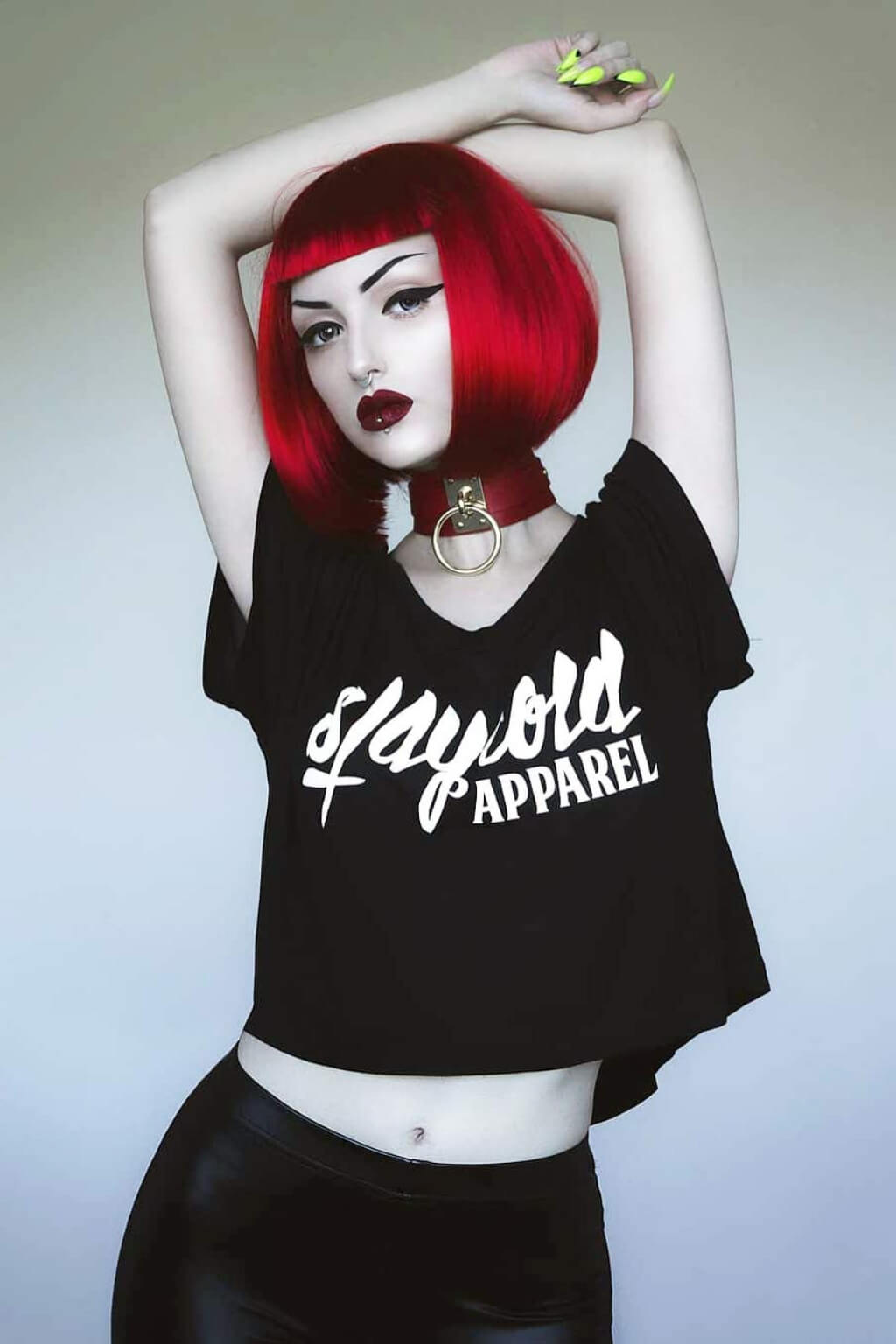 Maisy - Vibrant, Sleek, Blunt, Classic Bright Red Bob Wig