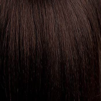 Annabelle's Wigs heat styleable synthetic wig dark chocolate brown Half wig hairpiece (3/4 wig), long, Flexihair: Kate