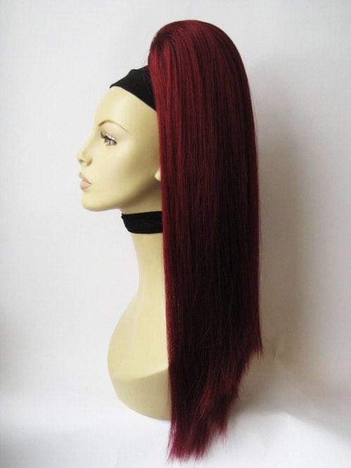 Annabelle's Wigs synthetic hair piece cherry red Straight ponytail hairpiece, long extension: Tara
