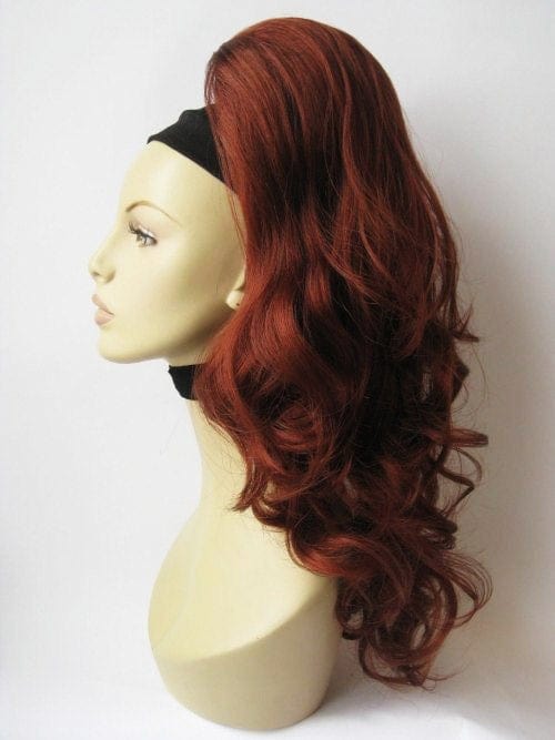 Annabelle's Wigs synthetic hair piece copper red Wavy ponytail hairpiece extension: Casey