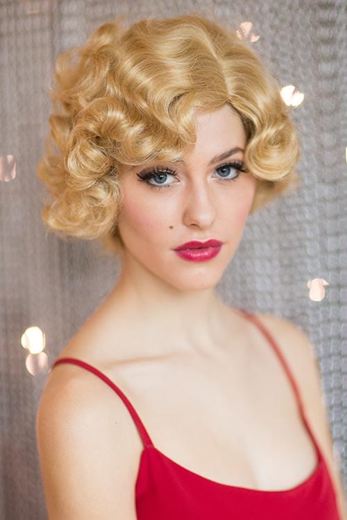 Annabelle's Wigs synthetic wig Blonde 1920s style wig, short with finger waves: Diva