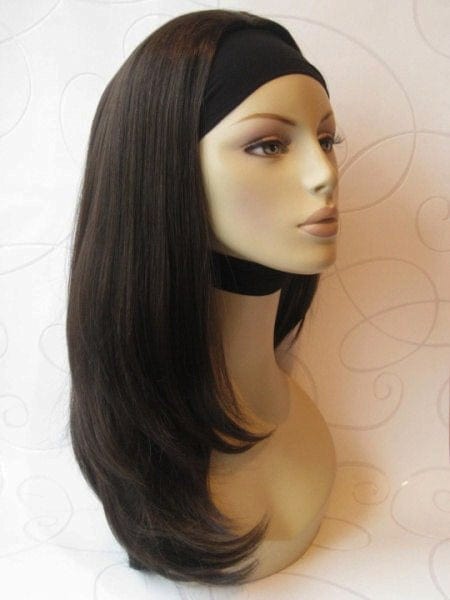 Brown layered 3/4 or half wig hair piece extension: Summer freeshipping - AnnabellesWigs