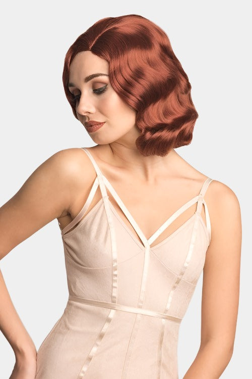 AnnabellesWigs Copper red 40s style wig, wavy: Banbury copper red 40s style wig