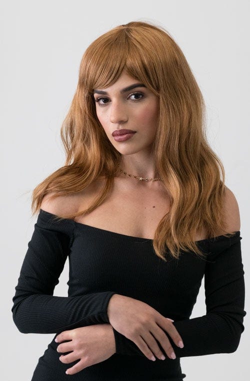 Golden brown wig with long waves: Carmella freeshipping - AnnabellesWigs