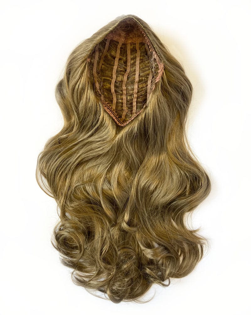 Annabelle's Wigs synthetic wig Light golden brown half wig hairpiece, wavy: Teresa