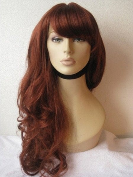 Long, wavy, copper red ladies wig: Kelly freeshipping - AnnabellesWigs