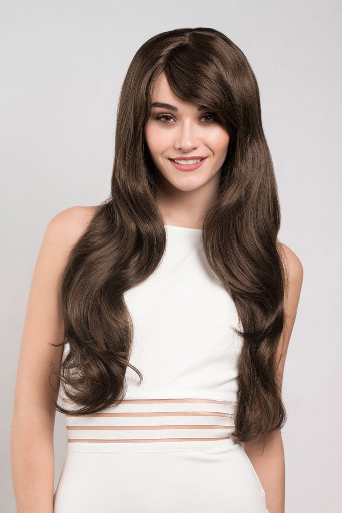Annabelle's Wigs synthetic wig Long dark brown wig with loose waves: Mandy