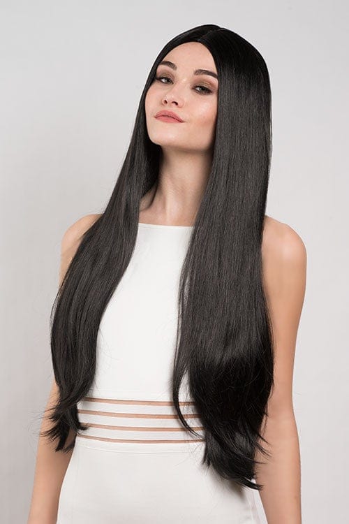 Long, straight, black wig with no fringe: Madeline freeshipping - AnnabellesWigs
