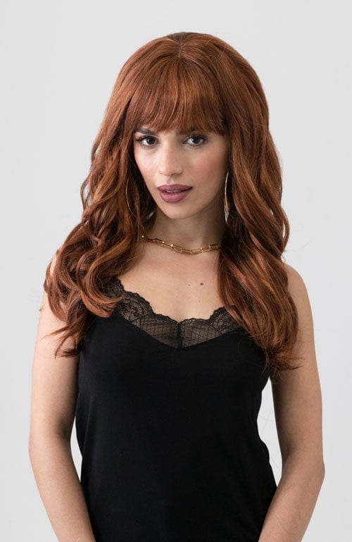 Red, auburn & blonde wig with long cascading waves: Floriana freeshipping - AnnabellesWigs
