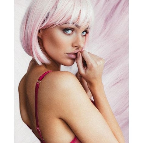 Pale Pink Dip-Dyed Short Bob Wig (Ombre): Louisa freeshipping - AnnabellesWigs