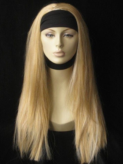 Annabelle's Wigs synthetic wig Straight blonde half wig hairpiece (3/4 wig) blonde: Tabitha
