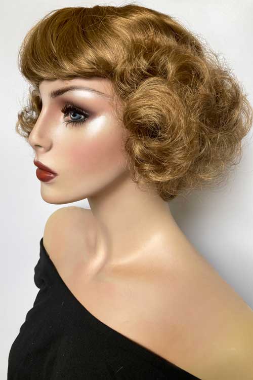 AnnabellesWigs A short brown vintage style wig with waves: Rita brown vintage style wig