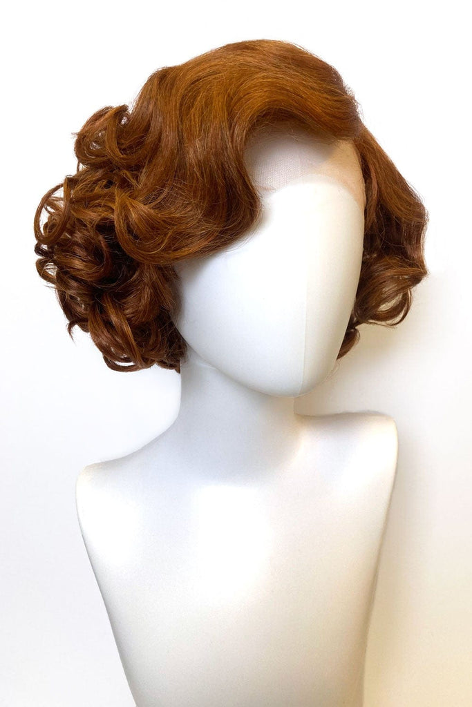 Auburn pinup wig, lace front, vintage style: Ginny AnnabellesWigs