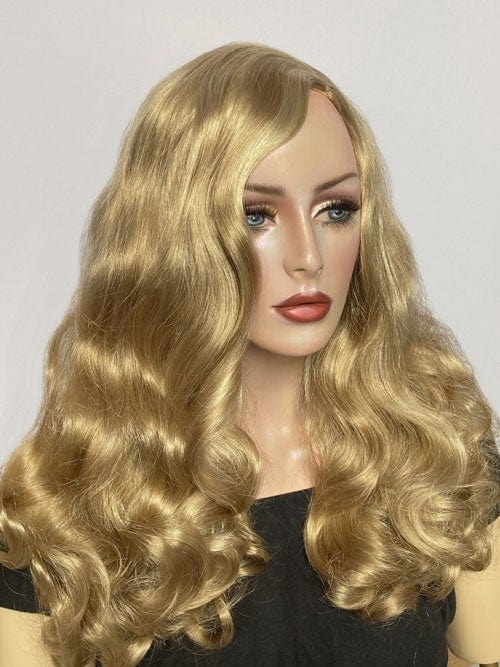 Blonde wig with waves and a side parting, 1940s style: Nancy