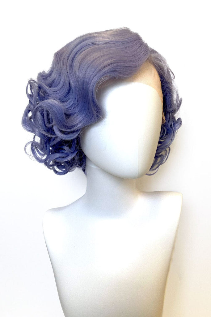 AnnabellesWigs Wigs Blue pinup wig, lace front, vintage style: Leanora