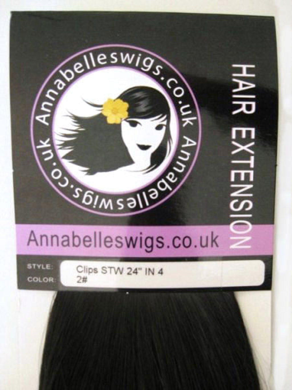 Clip-in hair extensions, 6 piece, full head, 150g AnnabellesWigs colour dark brown 2