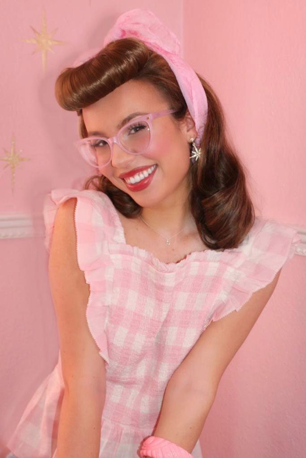 Bumper bangs pack - vintage 40s 50s fringe roll: Lena brown 10