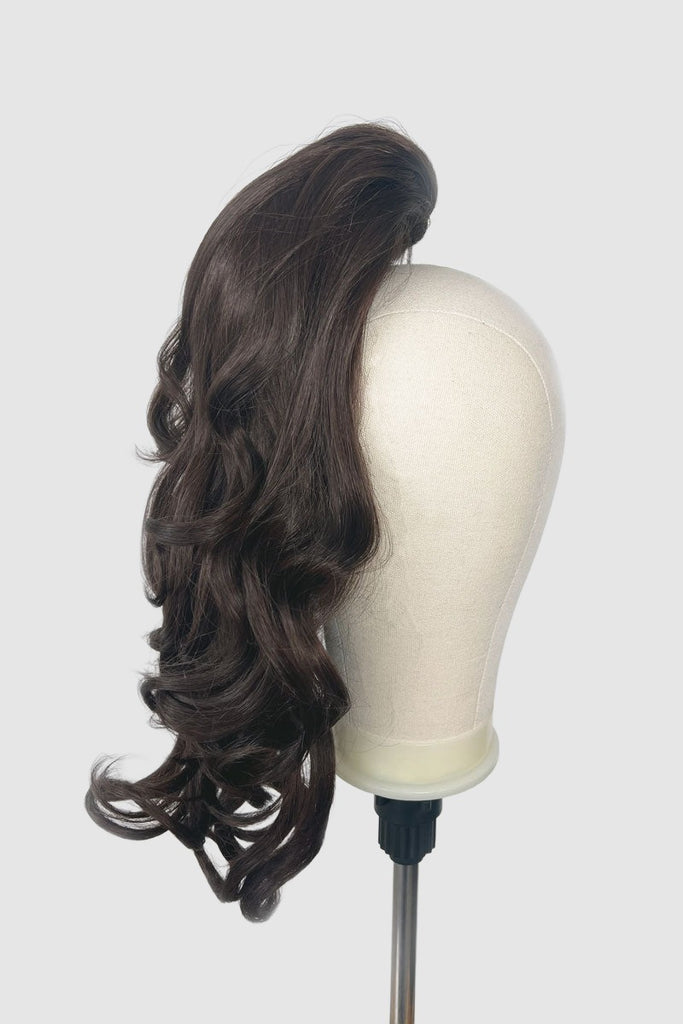 Long ponytail hairpiece, clip-in: Sapphire : reddish brown